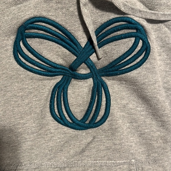 Aritzia gray hoodie with blueish logo - Picture 2 of 5
